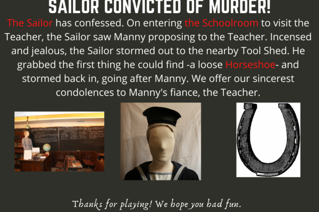 Mannequin Murder Mystery: Conclusion
